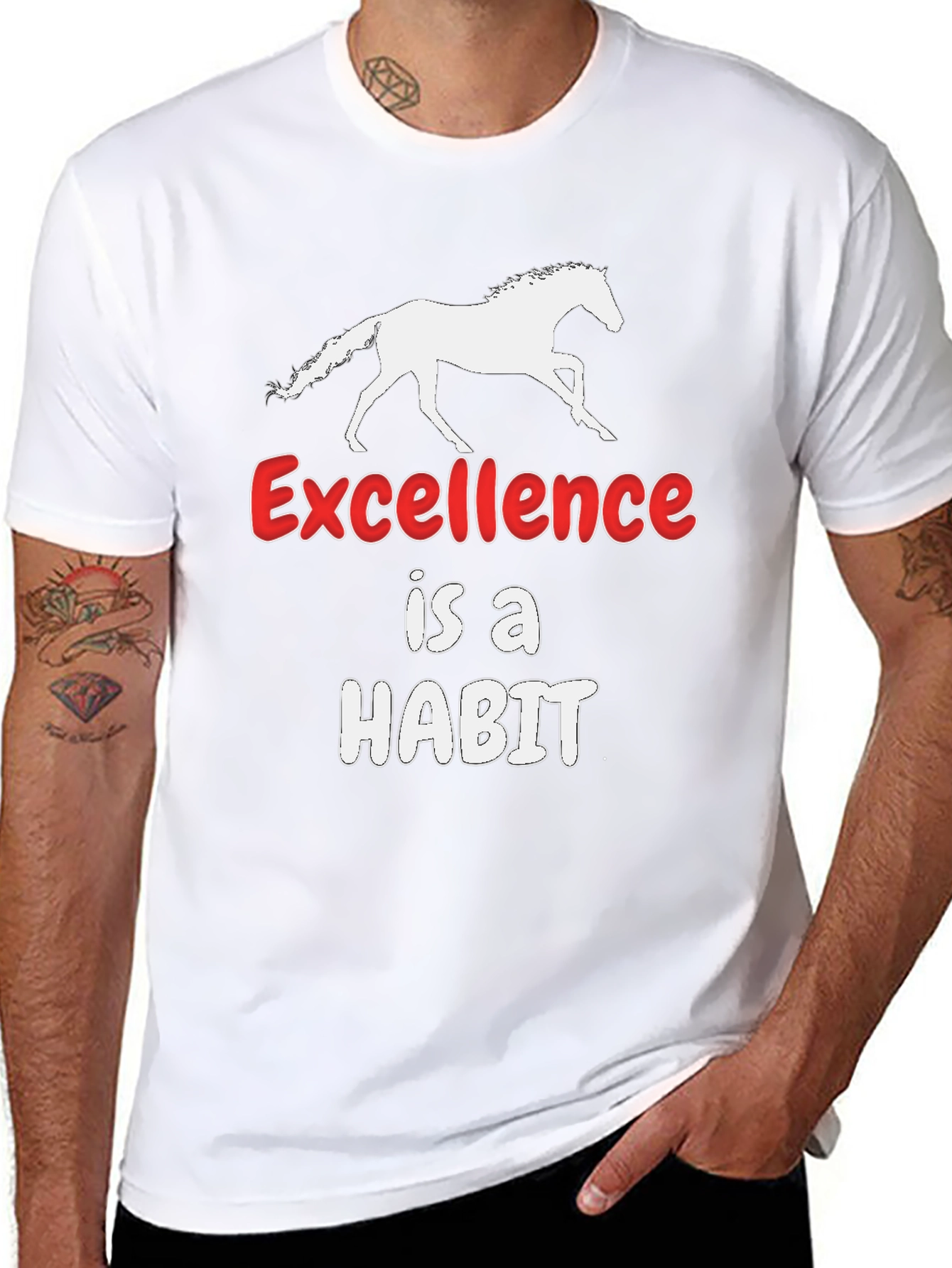 Excellence is a Habit Horse T-Shirt