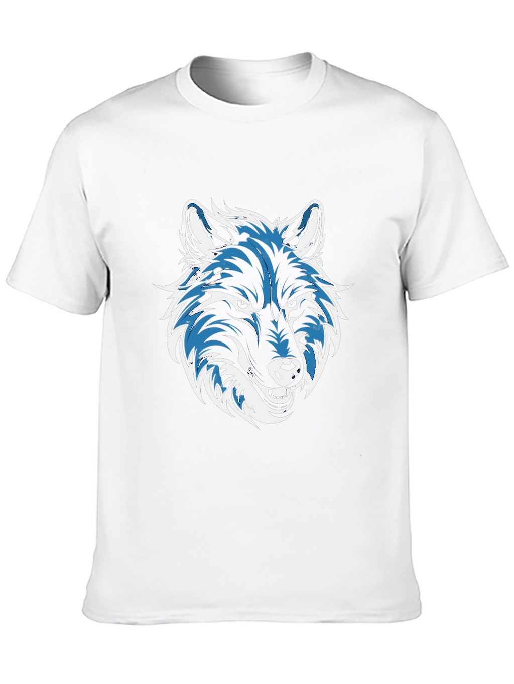 Cool Wolf Graphic Print Black T-Shirt