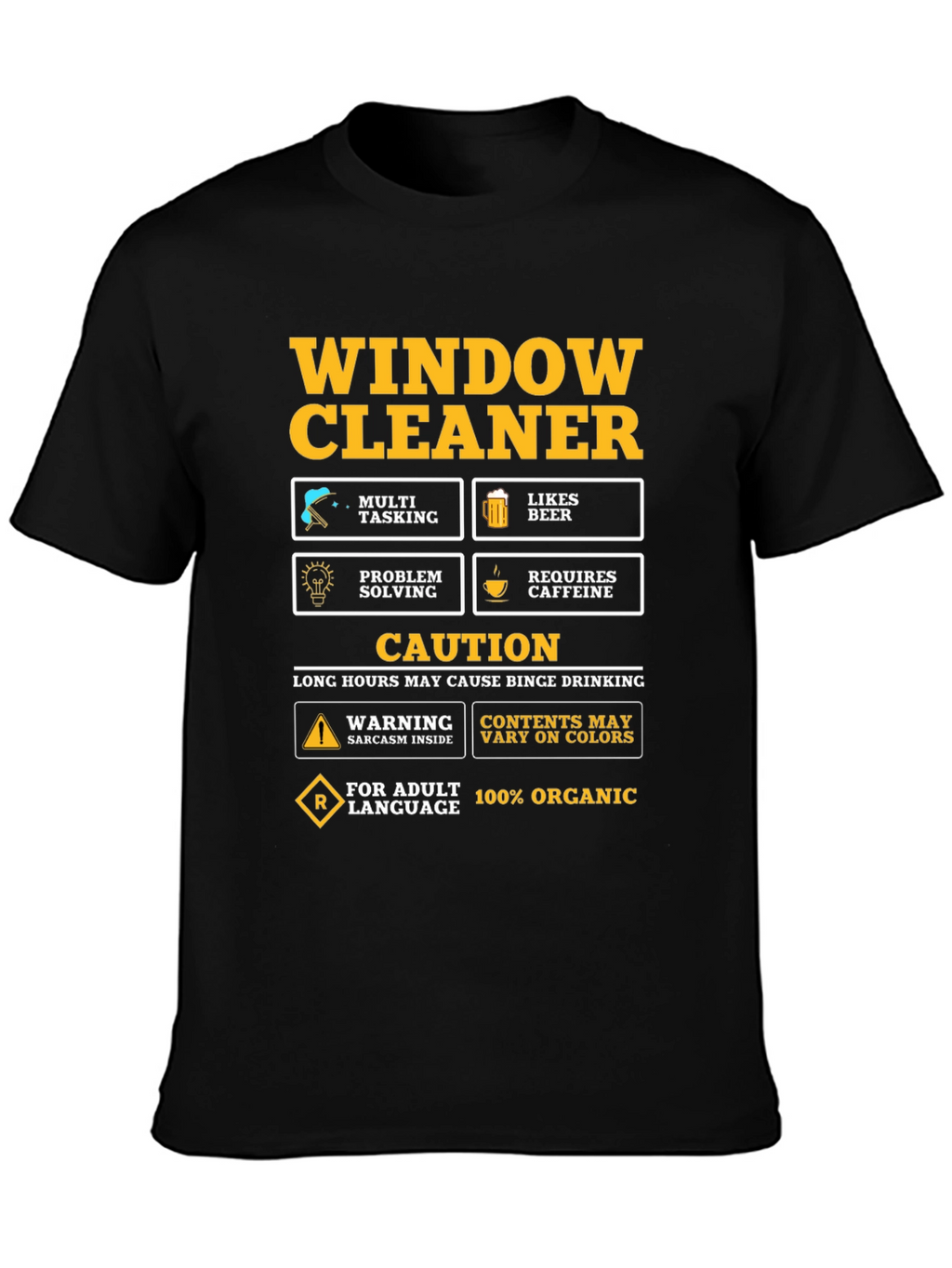 Window Cleaner Humor Graphic T-Shirt