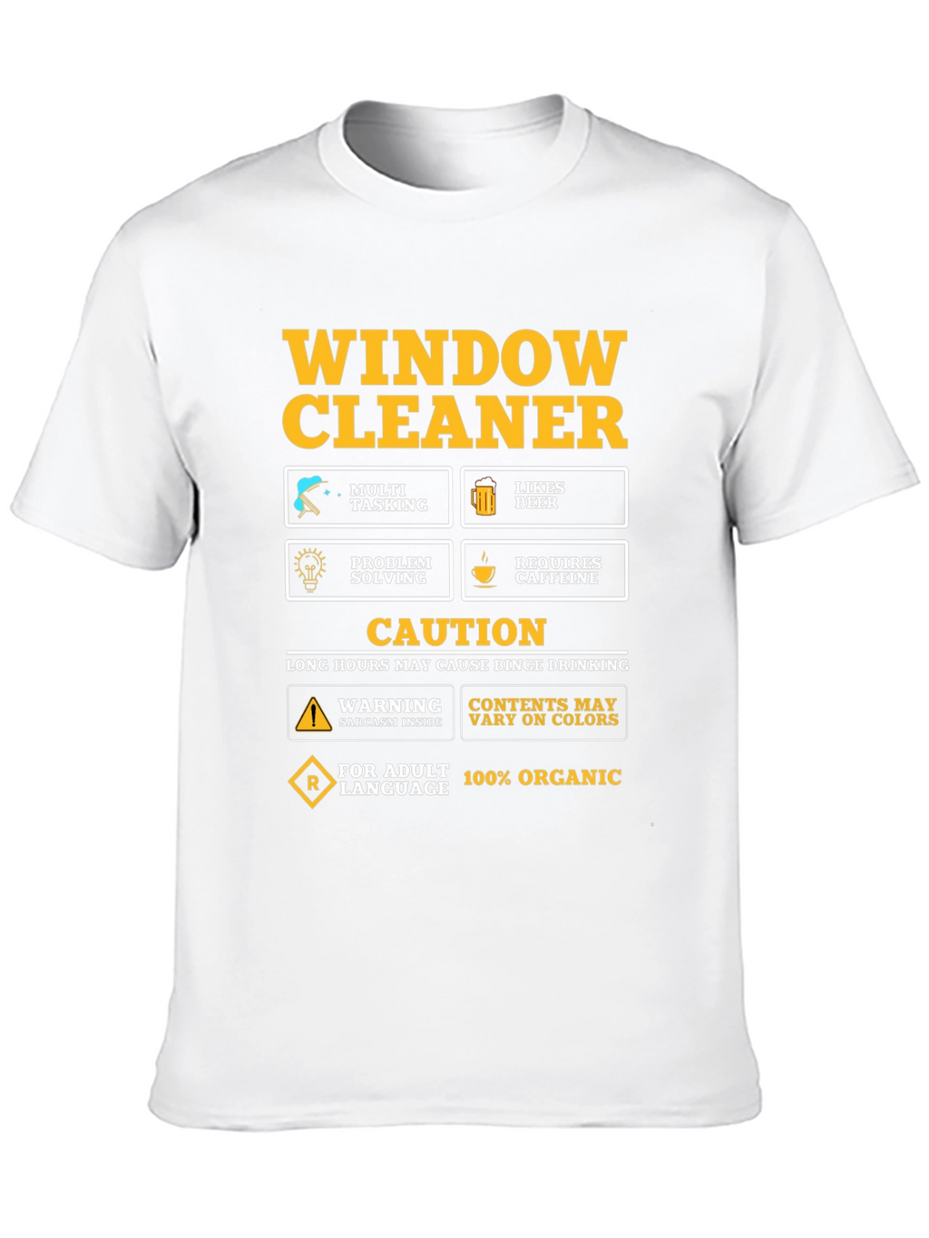 Window Cleaner Humor Graphic T-Shirt