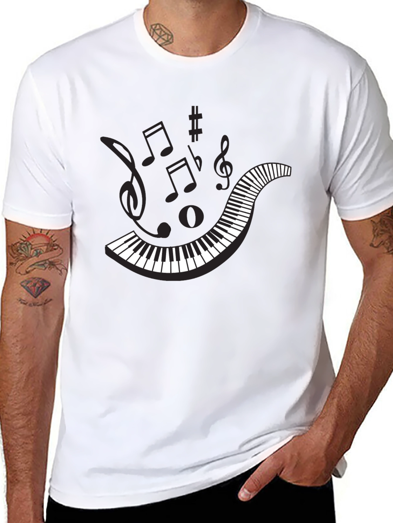 Musical Keyboard T-Shirt - Stylish Graphic Tee for Musicians