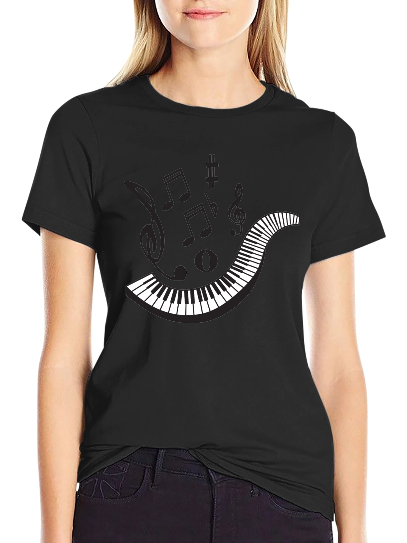 Musical Keyboard T-Shirt - Stylish Graphic Tee for Musicians