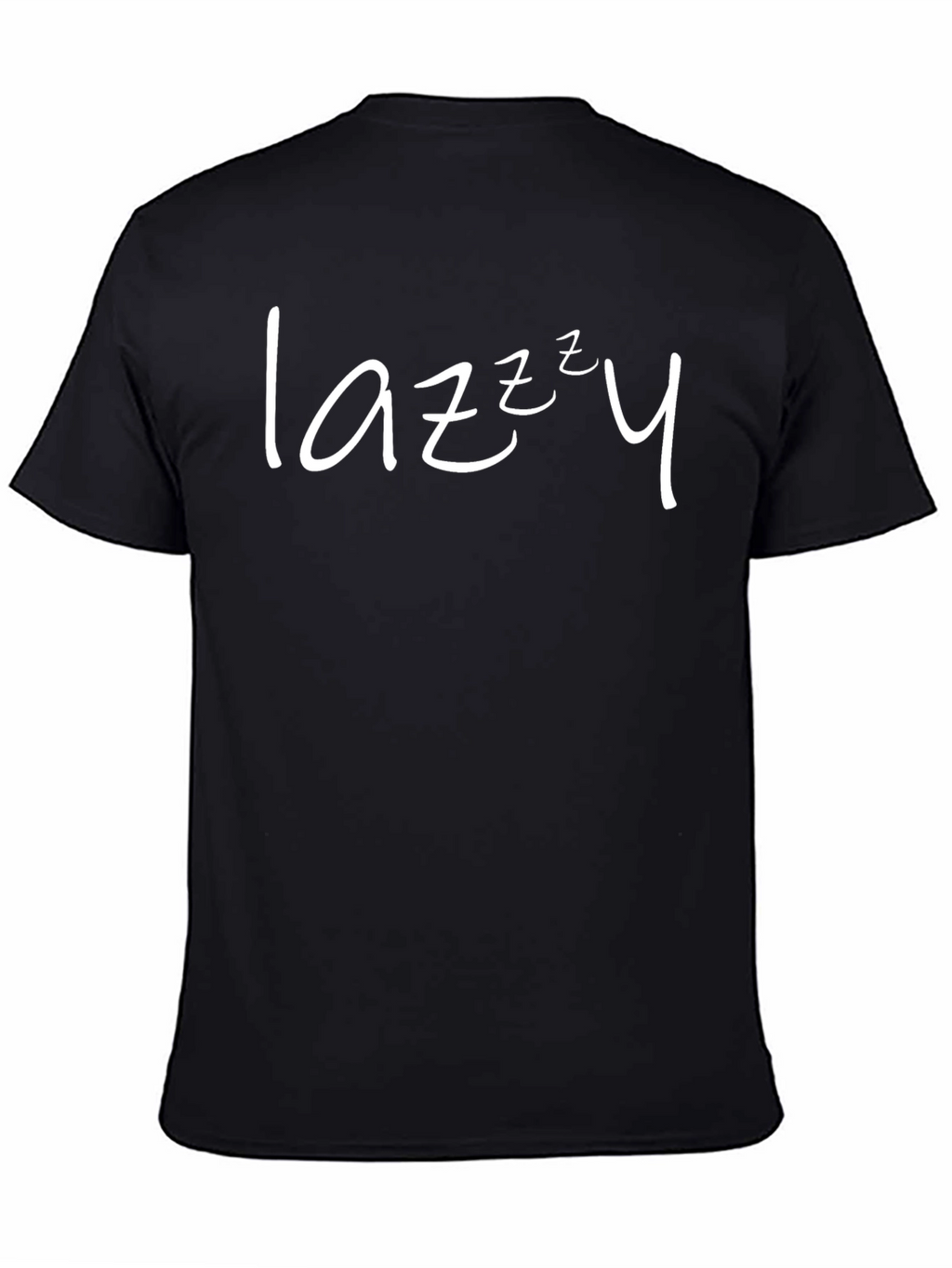 Lazy Graphic Tee - Relaxed Fit Black