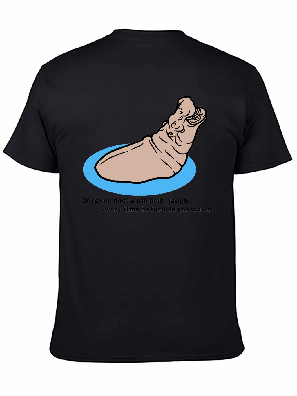 Funny Hippo T-Shirt - Dwaynes Underwater Laugh