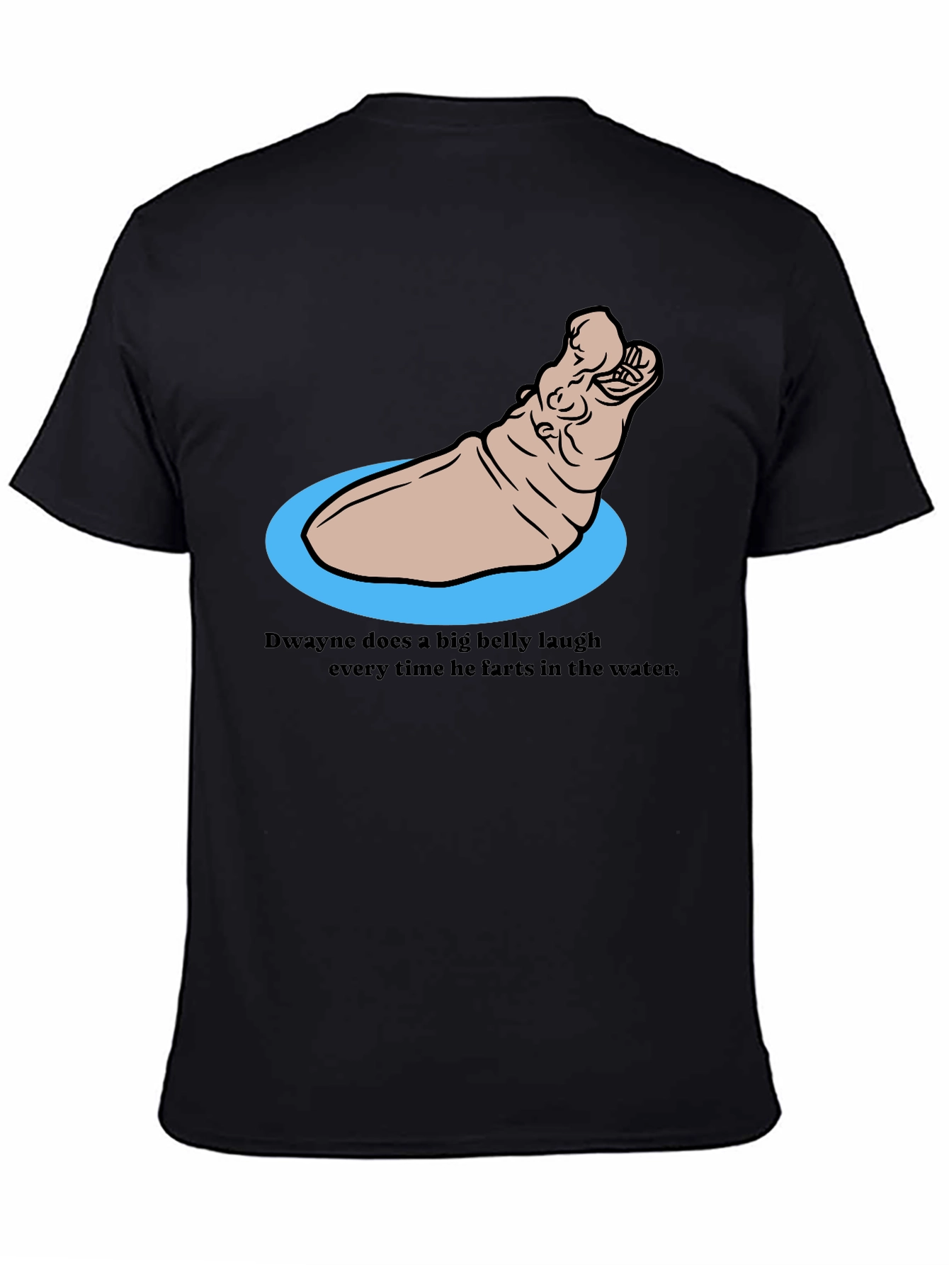 Funny Hippo T-Shirt - Dwaynes Underwater Laugh