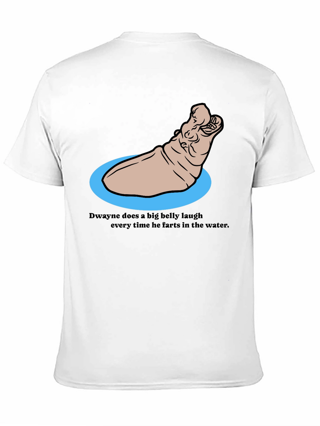 Funny Hippo T-Shirt - Dwaynes Underwater Laugh