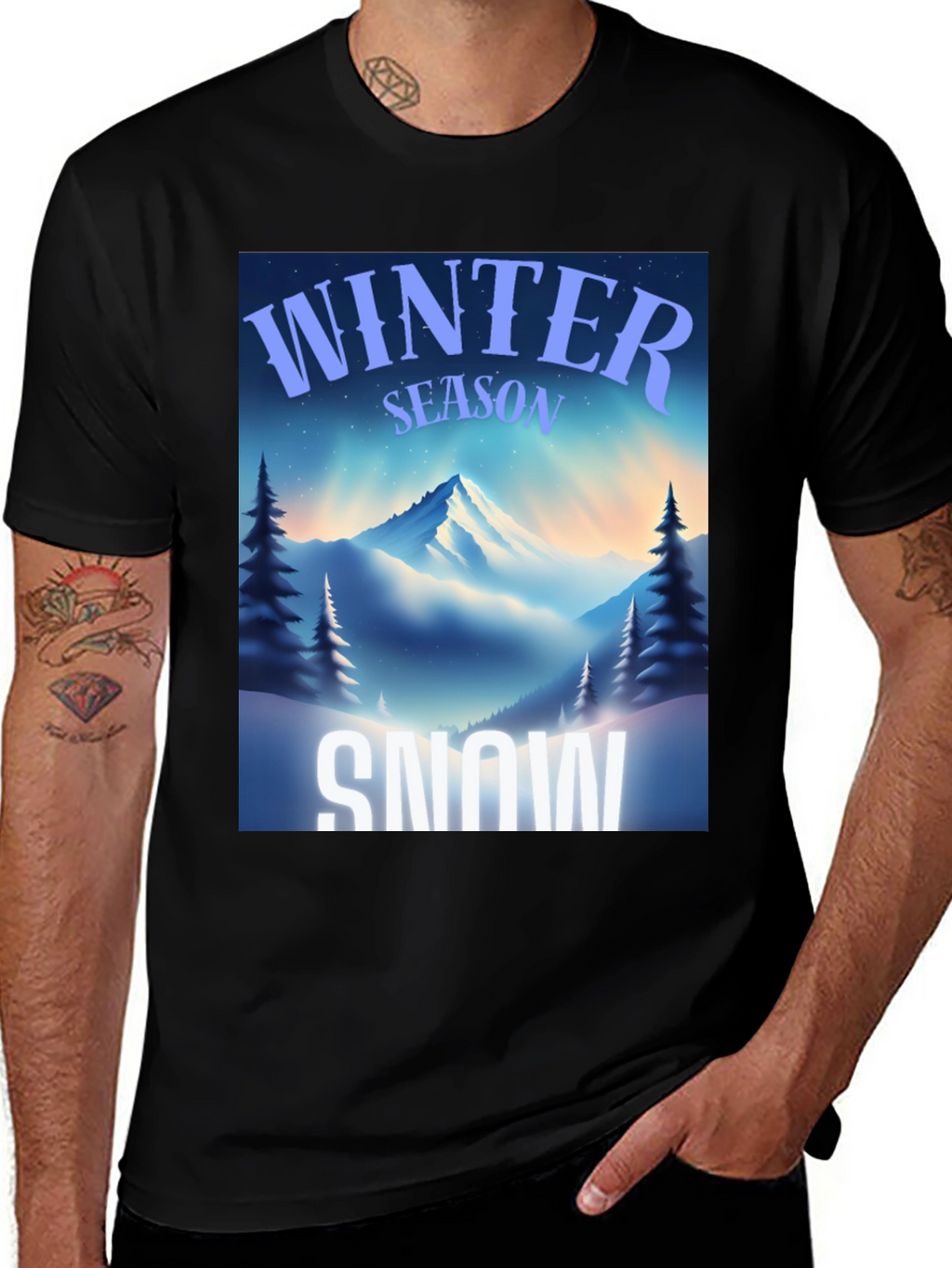 Winter Season Snow Graphic T-Shirt