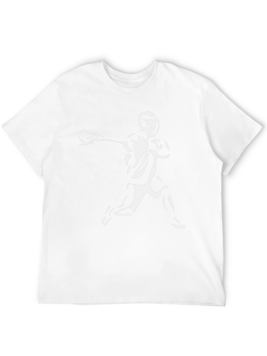 Lacrosse Player Graphic T-Shirt - Black