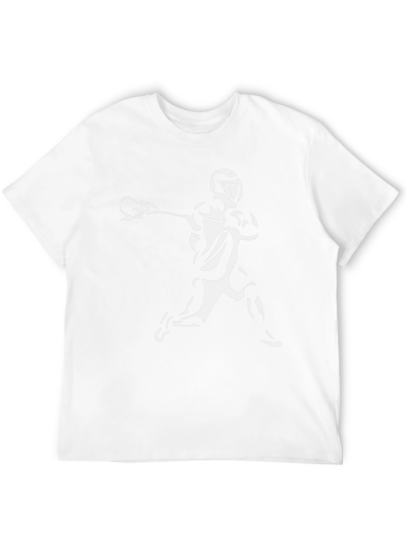 Lacrosse Player Graphic T-Shirt - Black