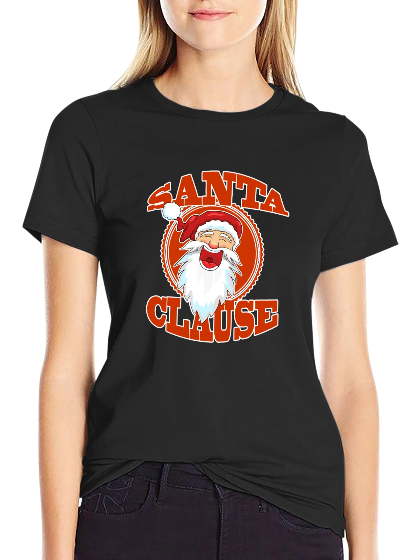 Santa Clause Graphic Tee - Festive Holiday Apparel