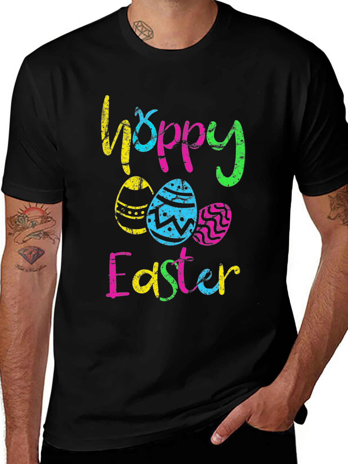 Hoppy Easter T-Shirt - Colorful Easter Egg Design