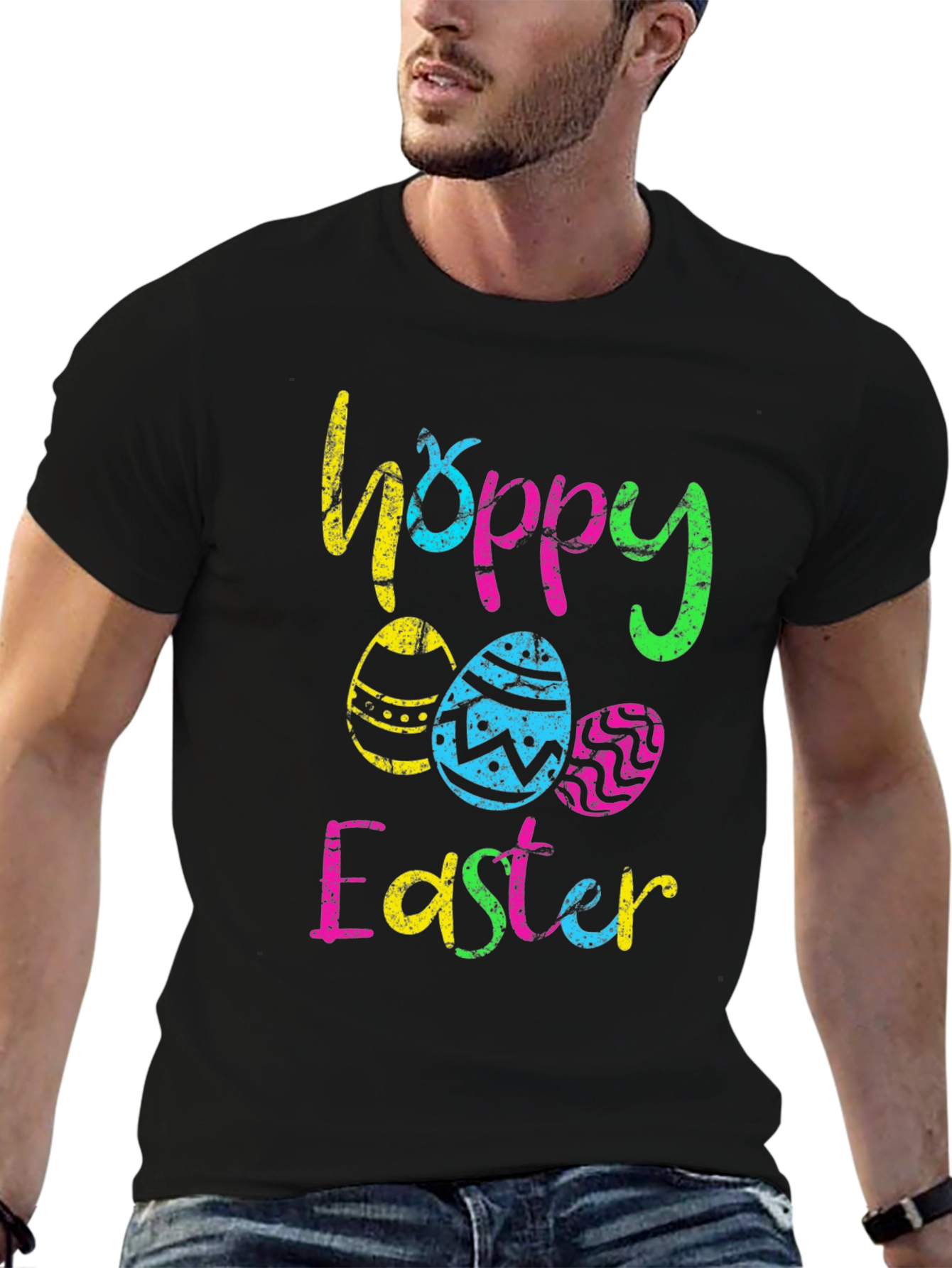Hoppy Easter T-Shirt - Colorful Easter Egg Design