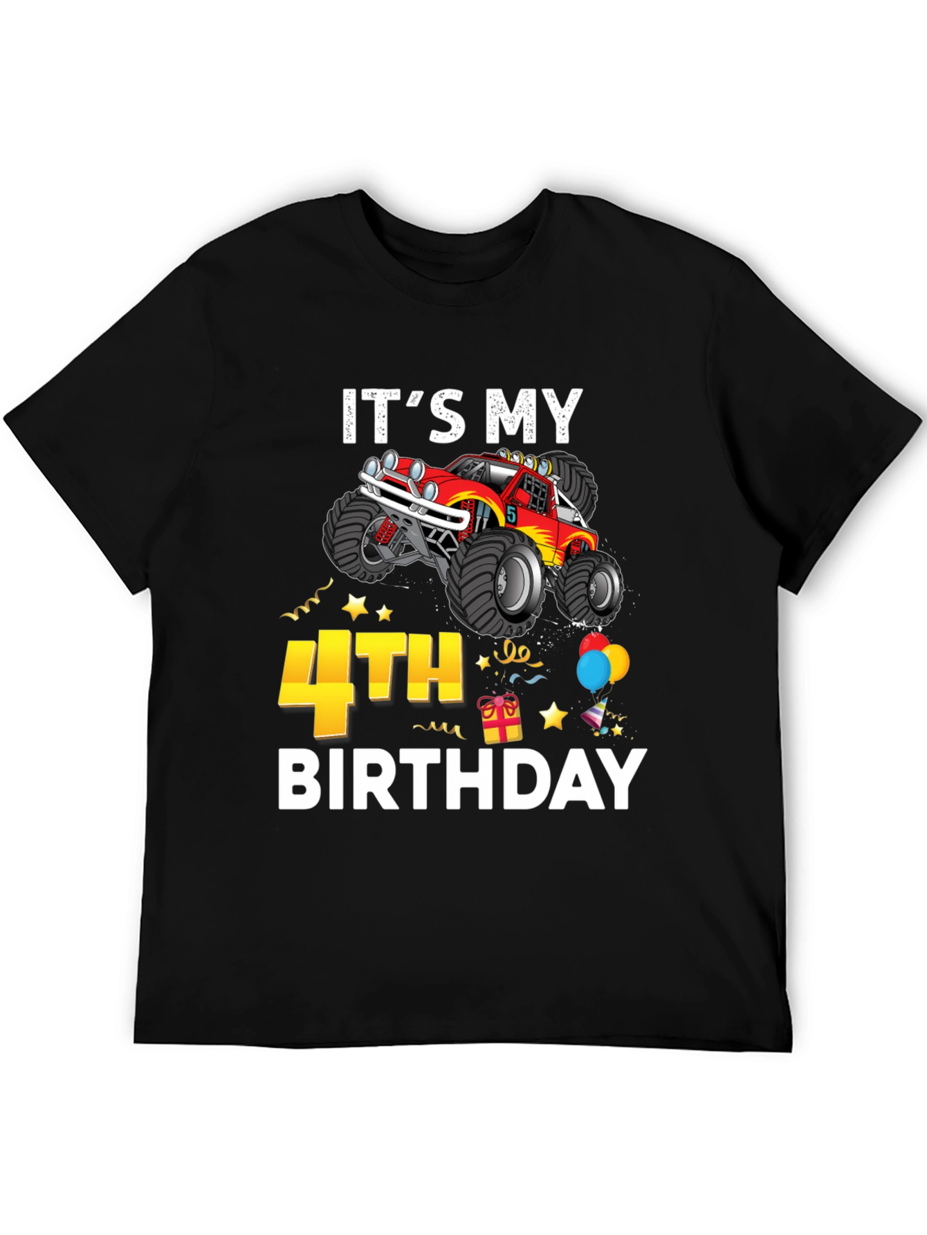Its My 4th Birthday Monster Truck T-Shirt