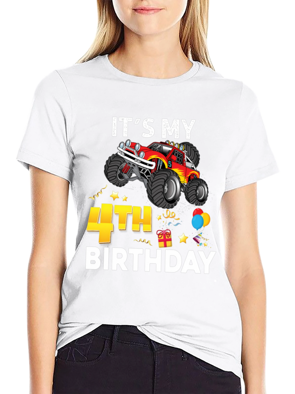 Its My 4th Birthday Monster Truck T-Shirt