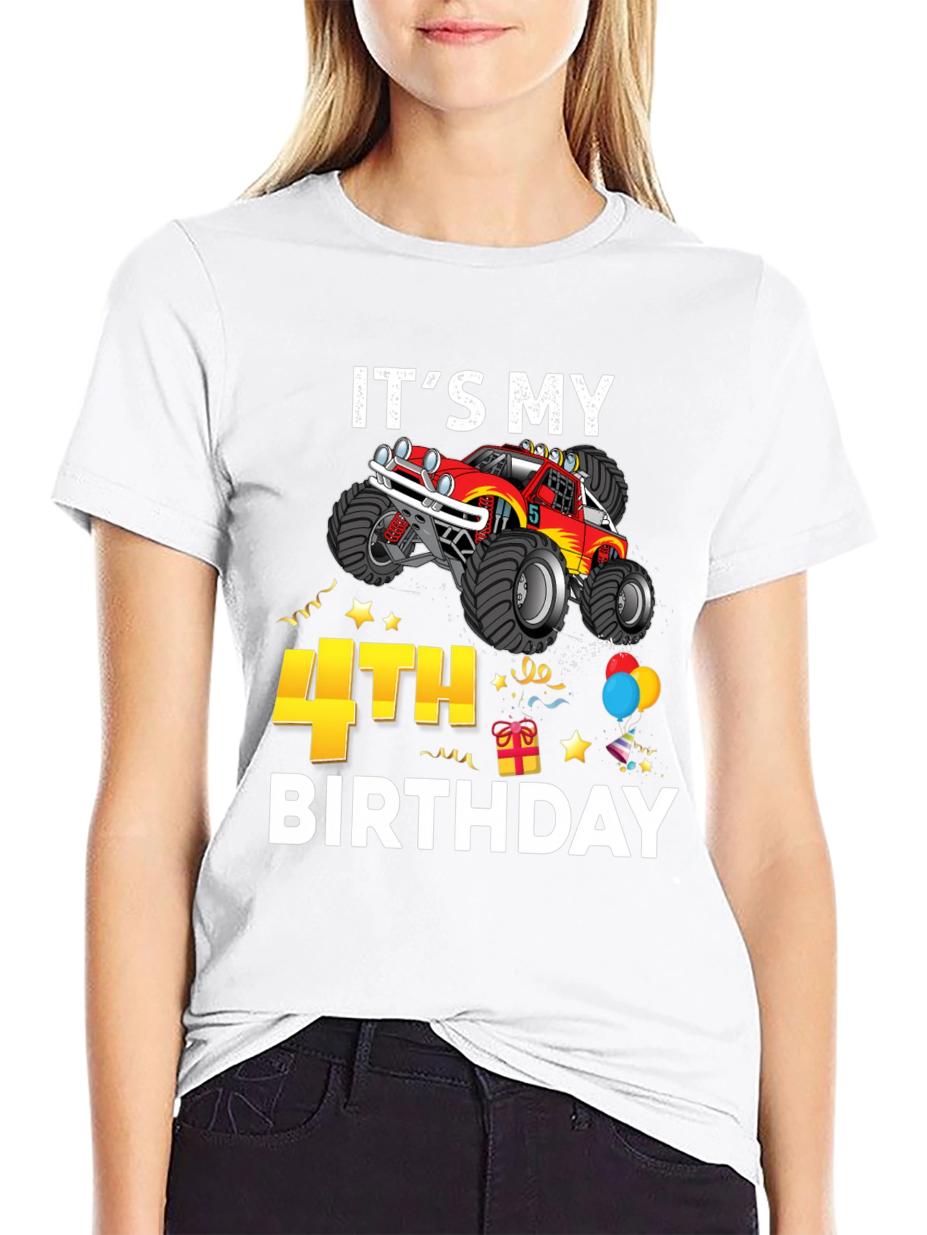 Its My 4th Birthday Monster Truck T-Shirt