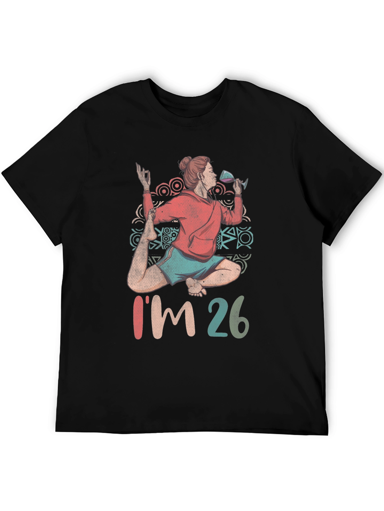 Yoga Wine Lover T-Shirt - Im 26 Birthday Tee