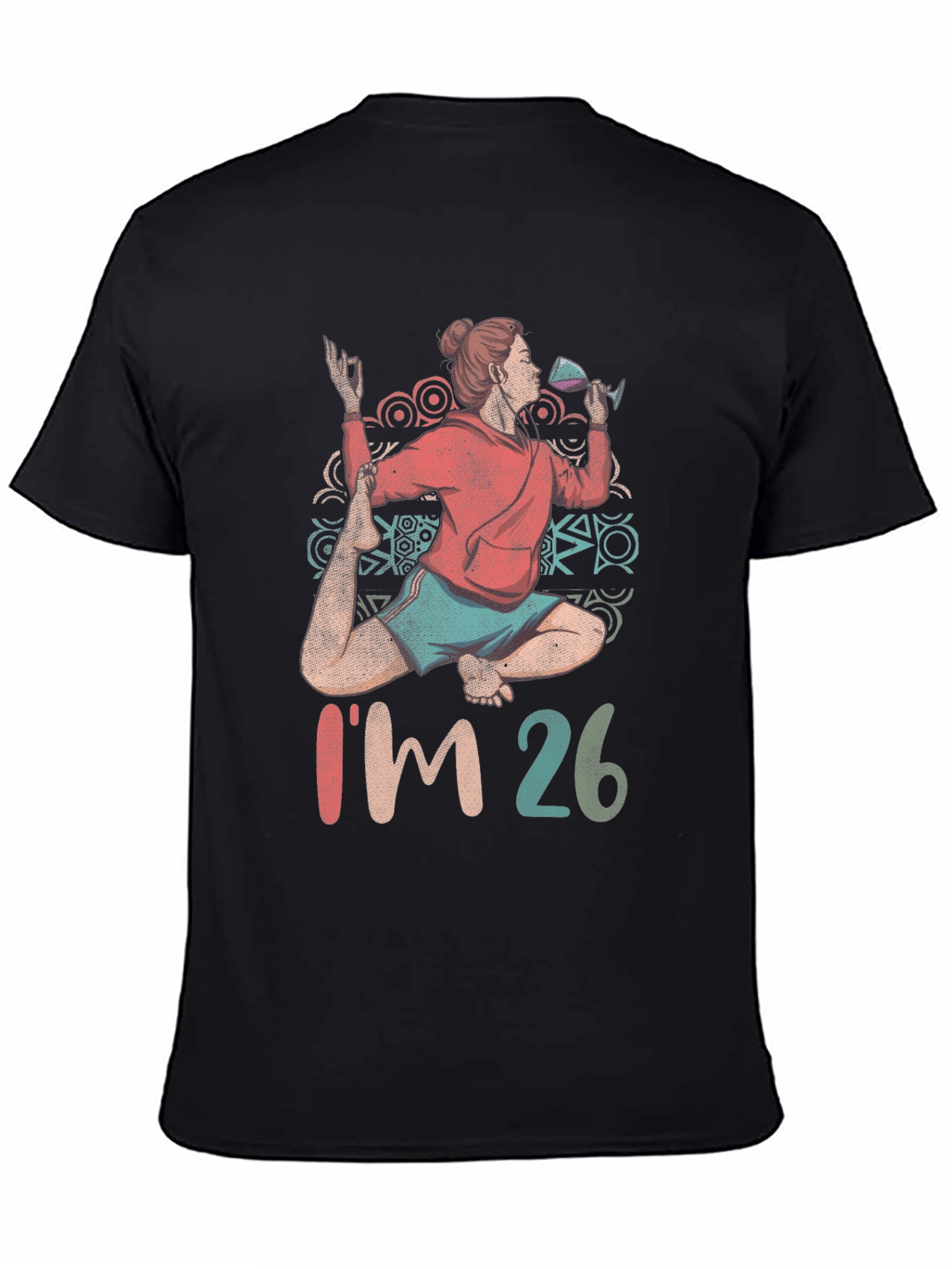 Yoga Wine Lover T-Shirt - Im 26 Birthday Tee