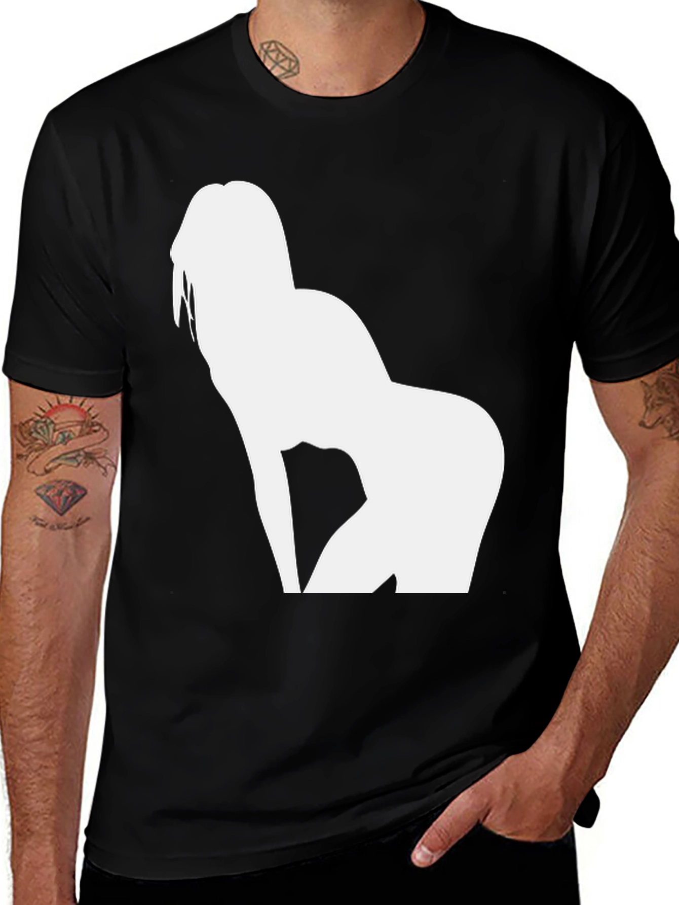 Silhouette Tee - Black Graphic T-Shirt