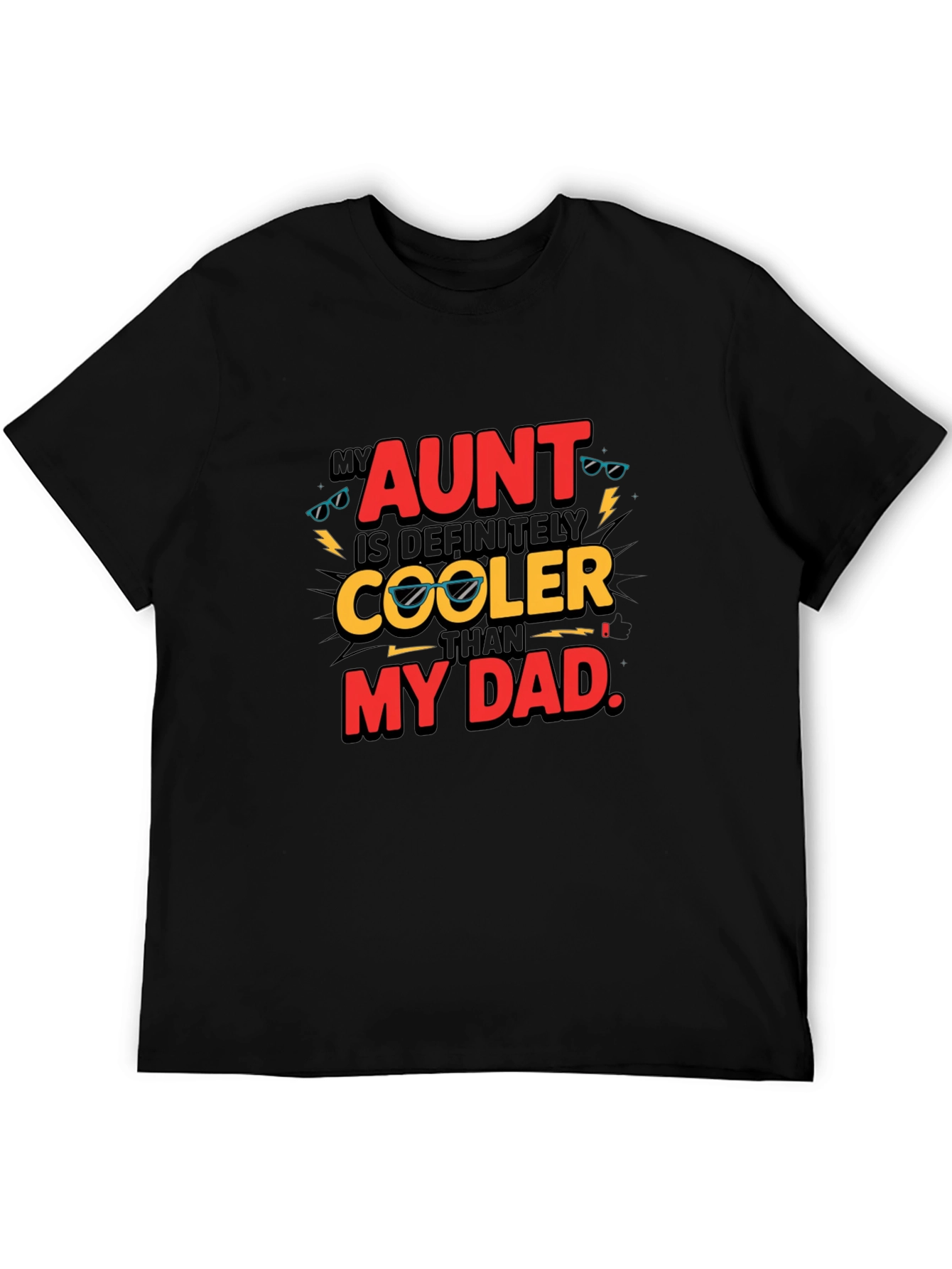 Cool Aunt Black Graphic T-Shirt