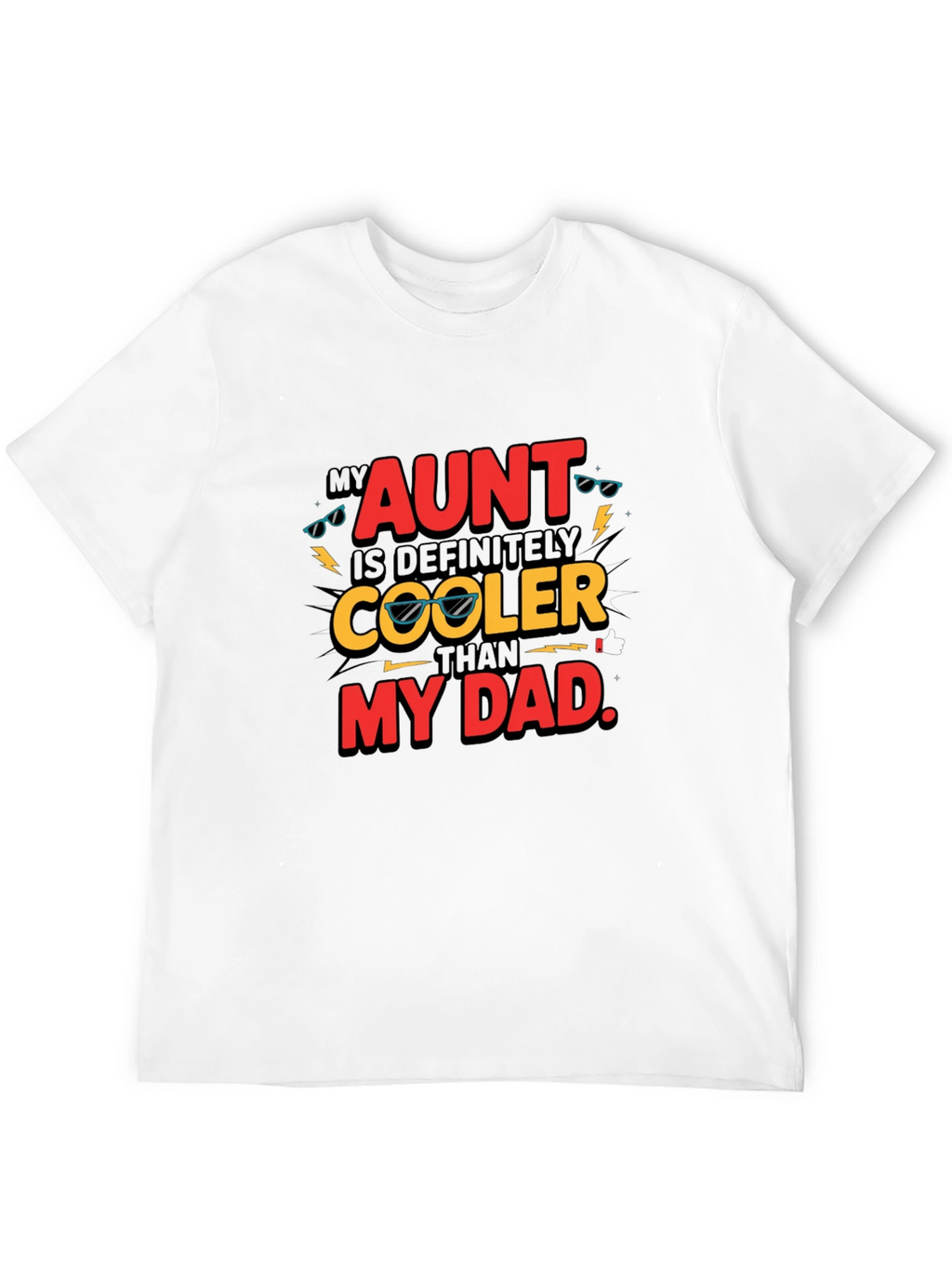 Cool Aunt Black Graphic T-Shirt