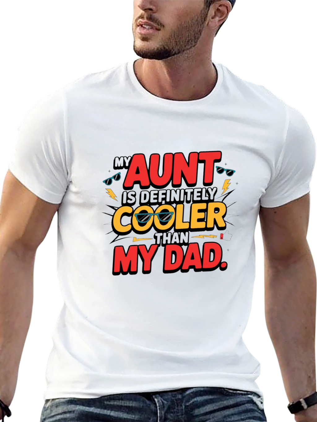 Cool Aunt Black Graphic T-Shirt