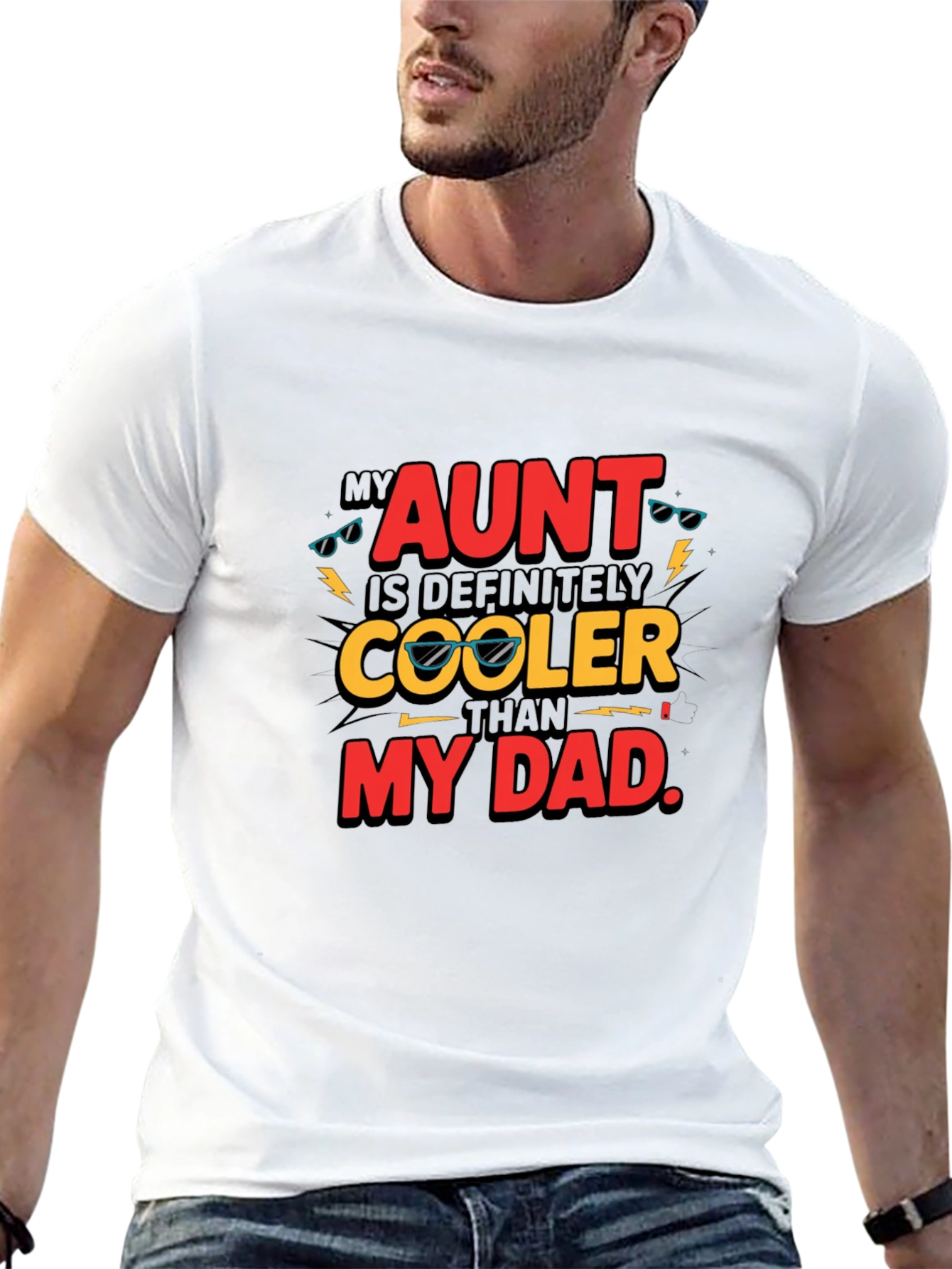 Cool Aunt Black Graphic T-Shirt