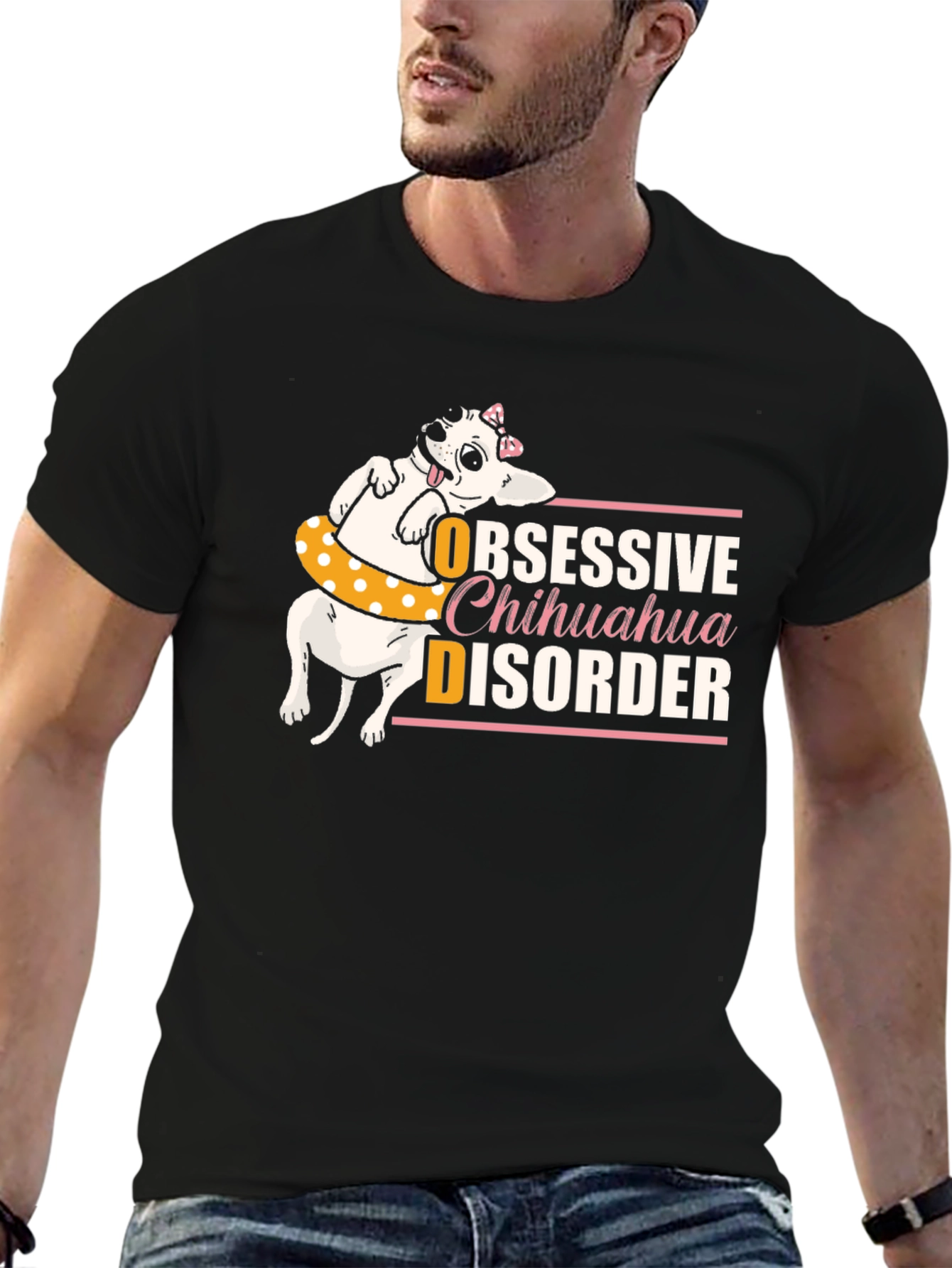 Obsessive Chihuahua Disorder Black T-Shirt