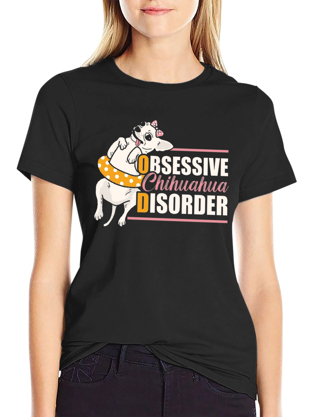 Obsessive Chihuahua Disorder Black T-Shirt