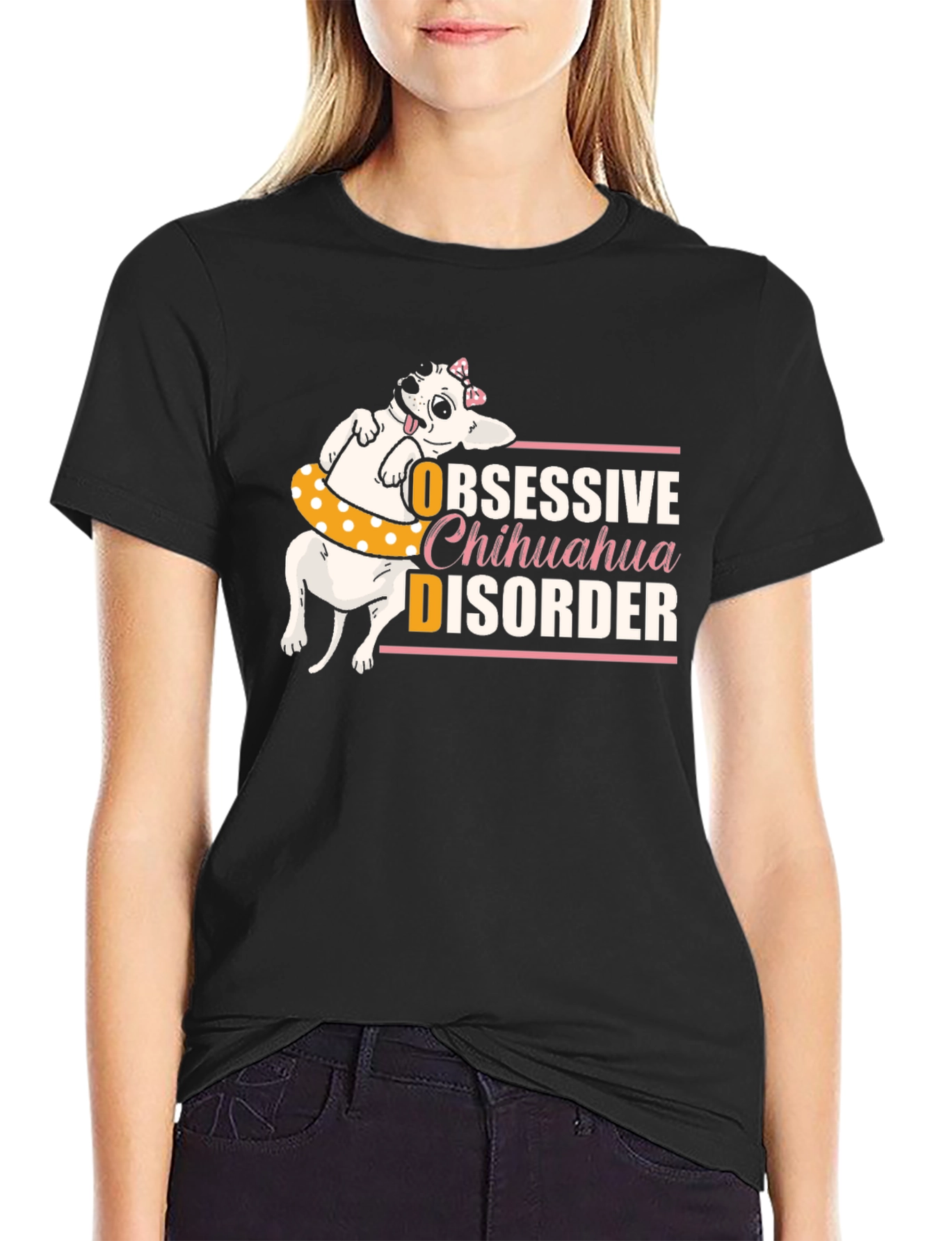 Obsessive Chihuahua Disorder Black T-Shirt