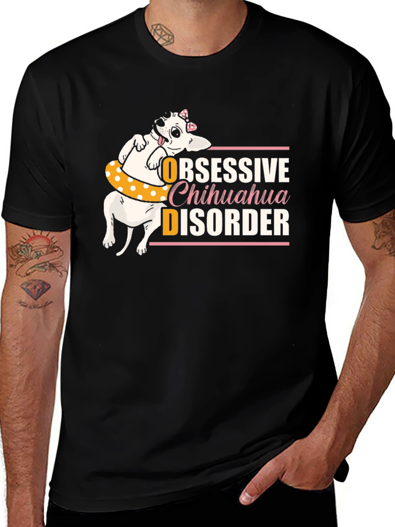 Obsessive Chihuahua Disorder Black T-Shirt