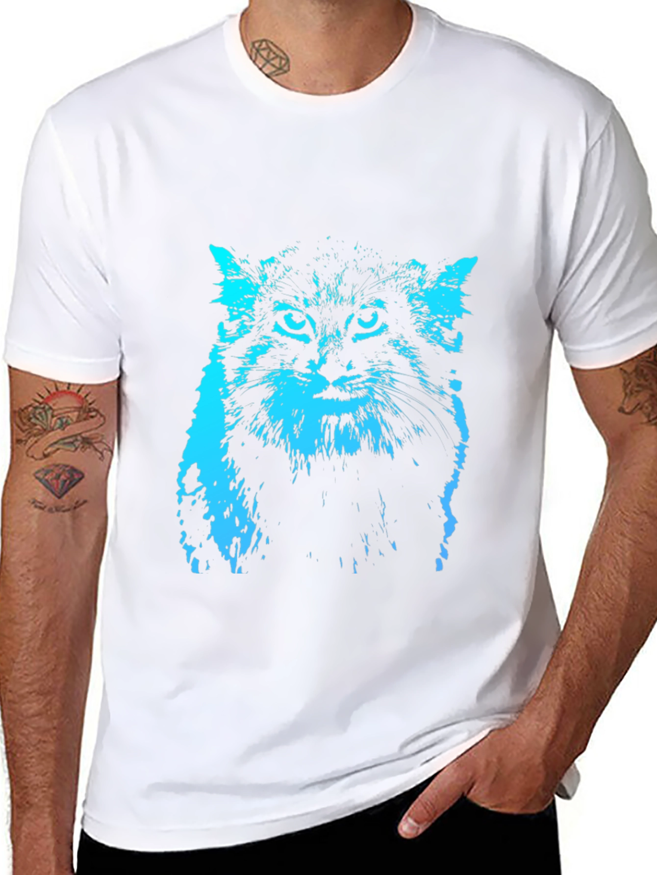 Cool Cat Graphic Tee - Black T-Shirt
