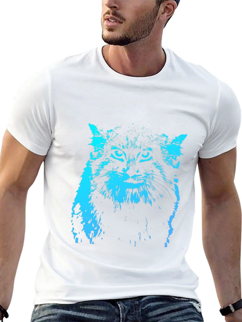 Cool Cat Graphic Tee - Black T-Shirt