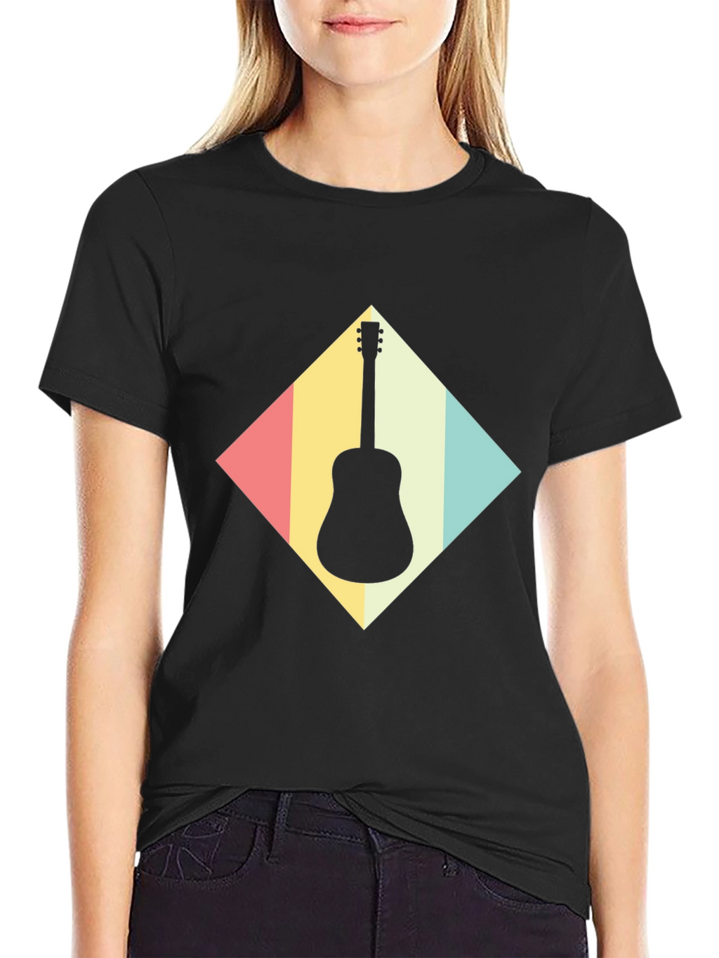 Retro Guitar T-Shirt - Musical Instrument Tee