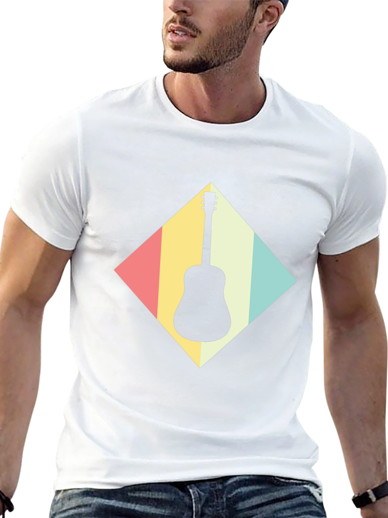 Retro Guitar T-Shirt - Musical Instrument Tee