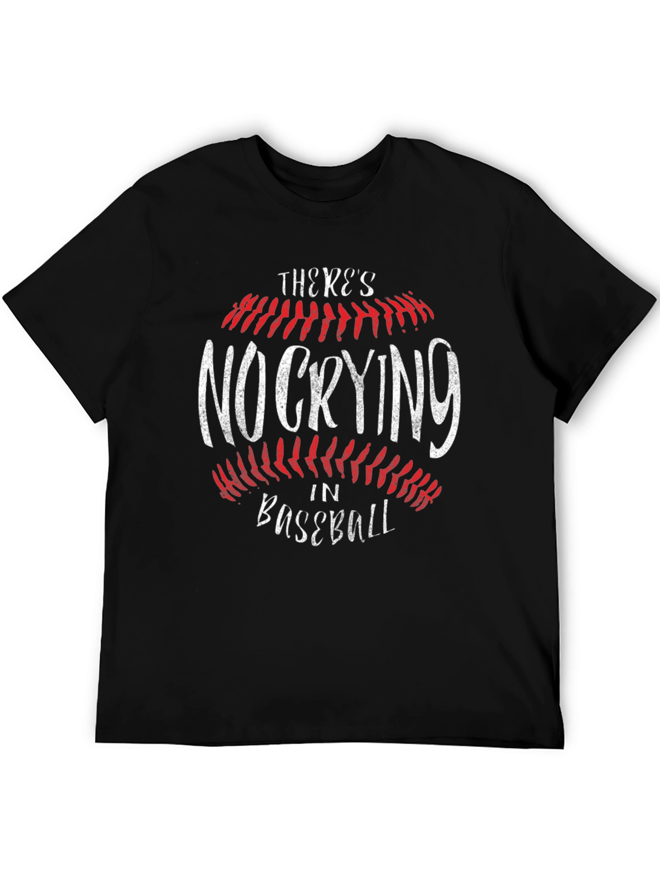 No Crying In Baseball Black Graphic Tee
