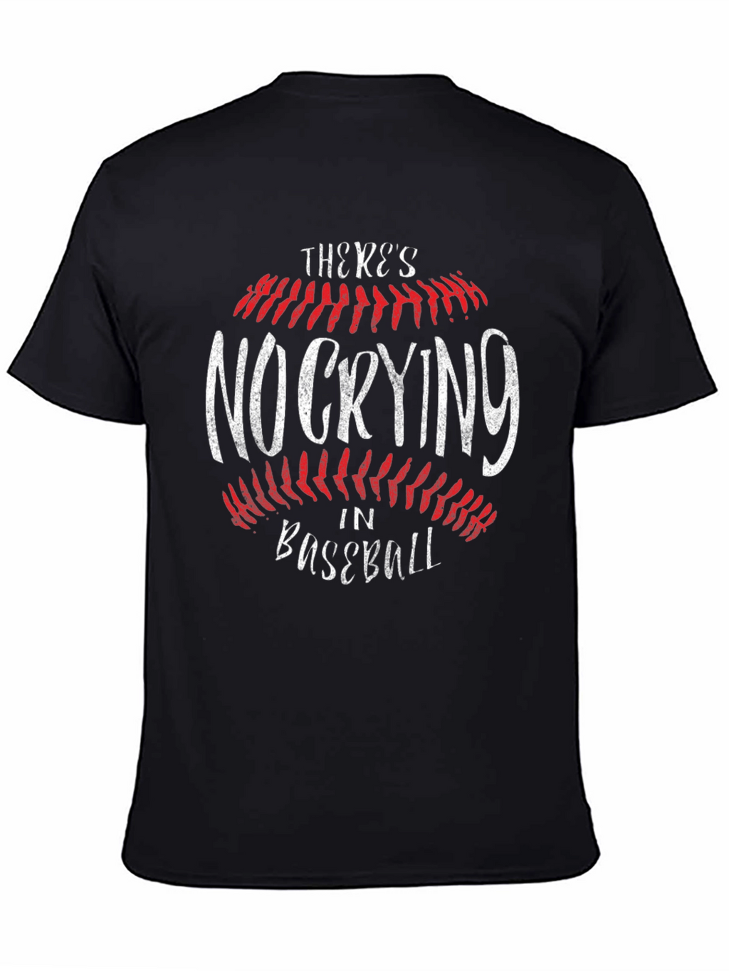 No Crying In Baseball Black Graphic Tee