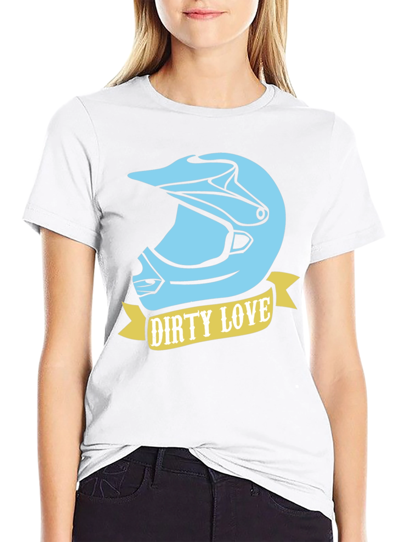 Dirty Love Motocross Helmet Graphic Tee