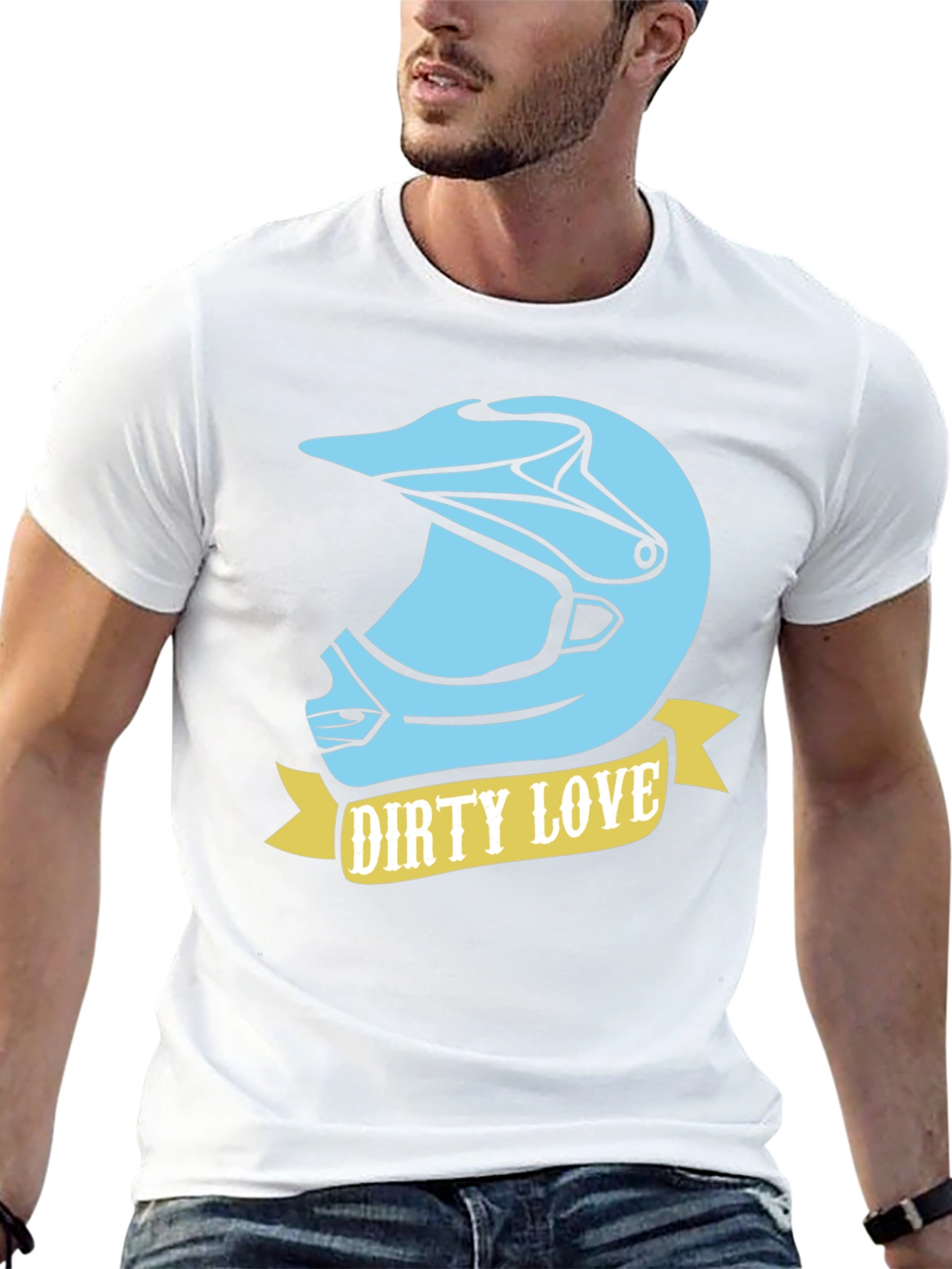 Dirty Love Motocross Helmet Graphic Tee