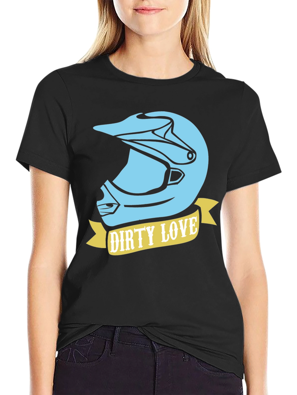 Dirty Love Motocross Helmet Graphic Tee