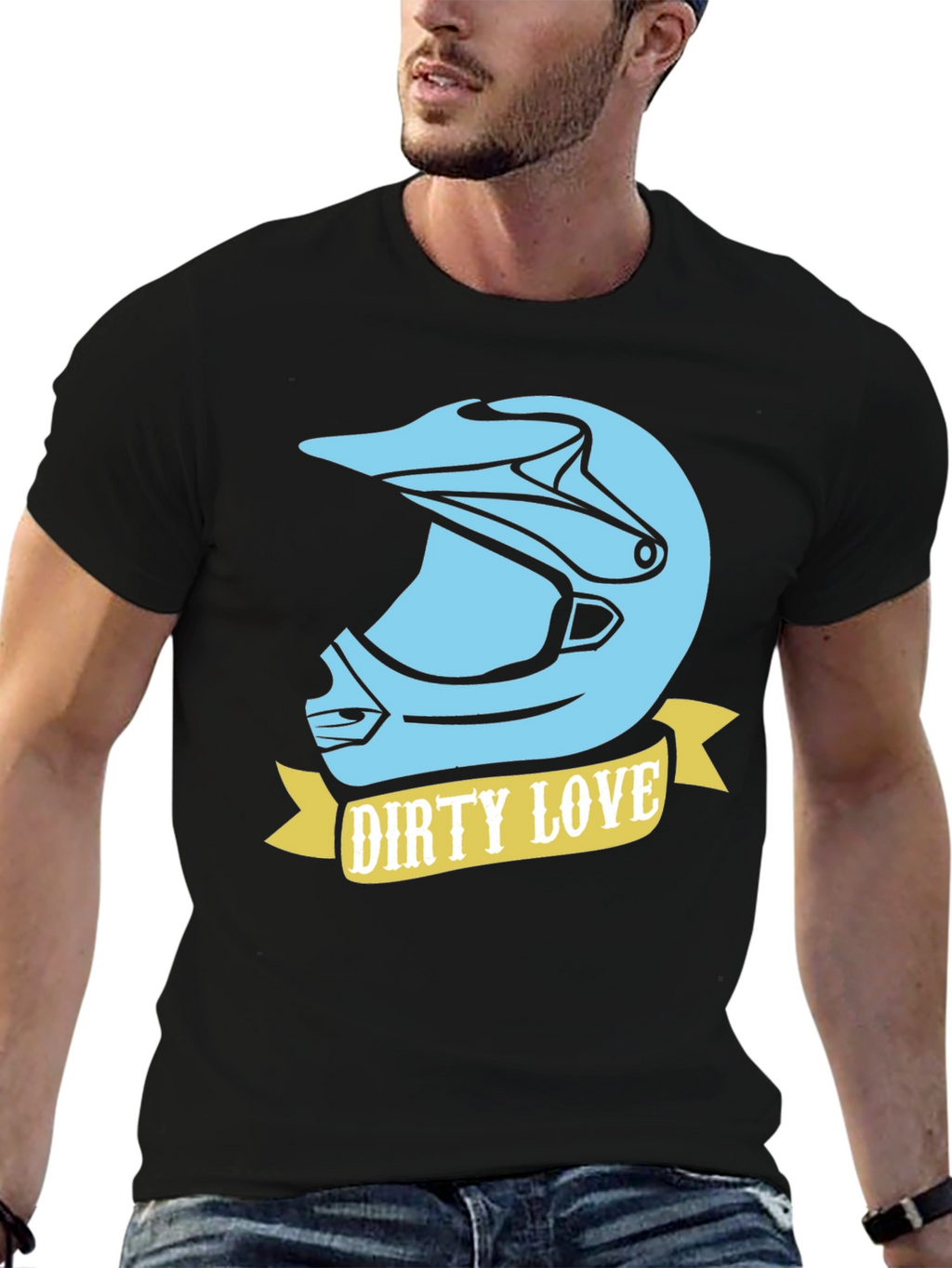 Dirty Love Motocross Helmet Graphic Tee