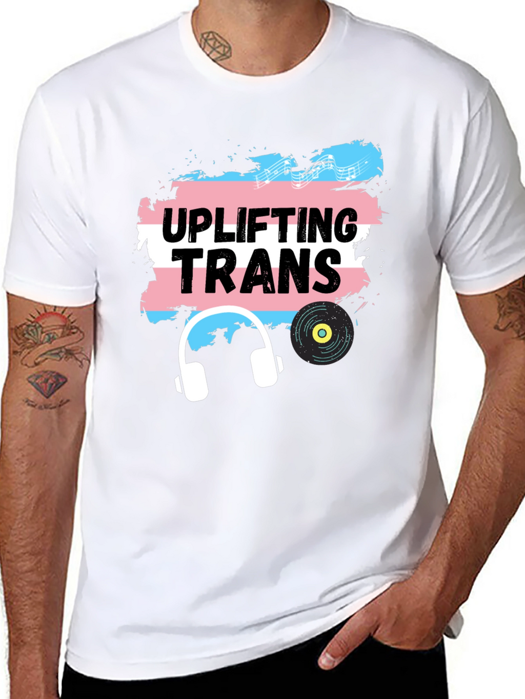 Uplifting Trans T-Shirt - Music & Pride