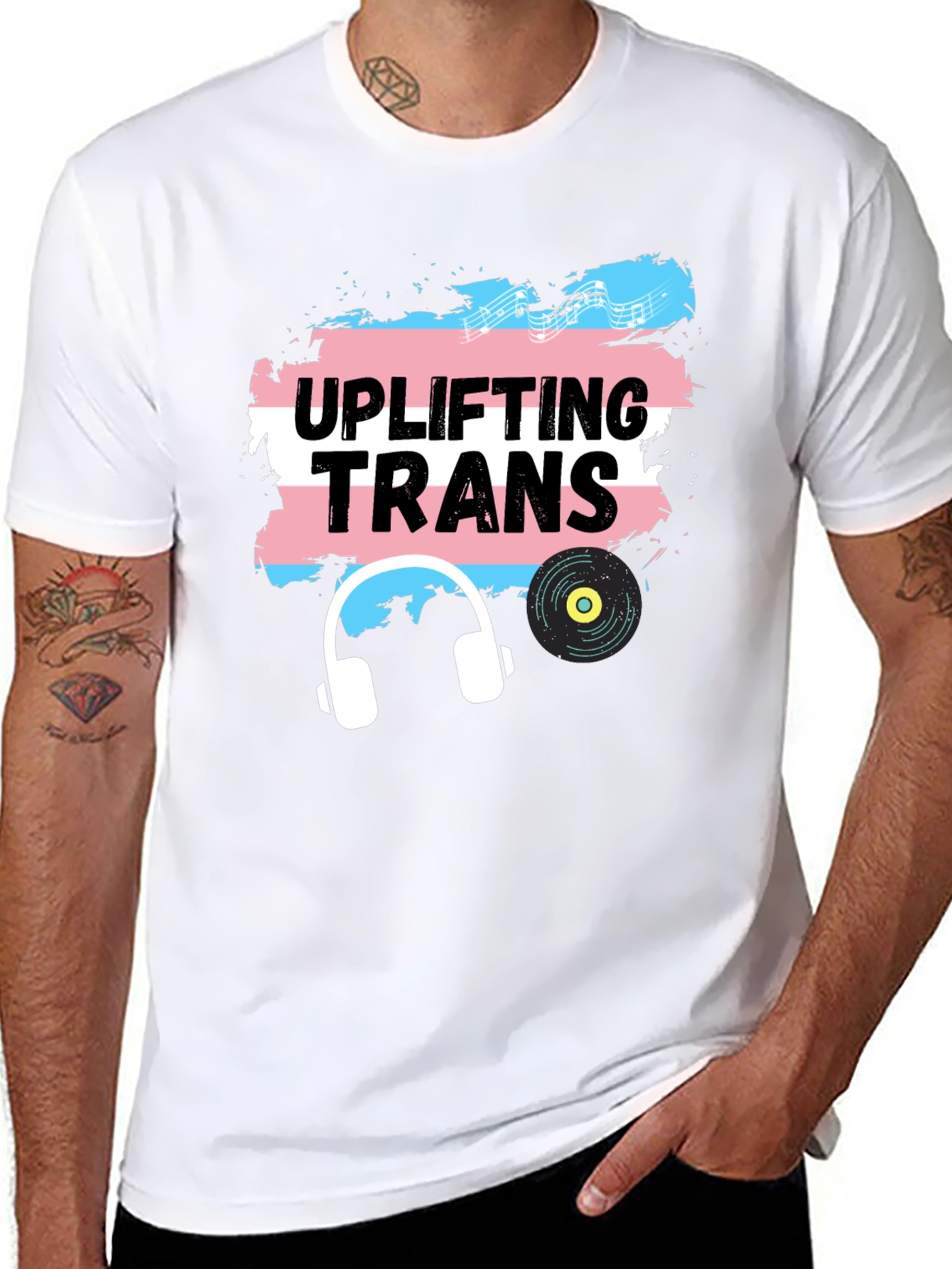 Uplifting Trans T-Shirt - Music & Pride