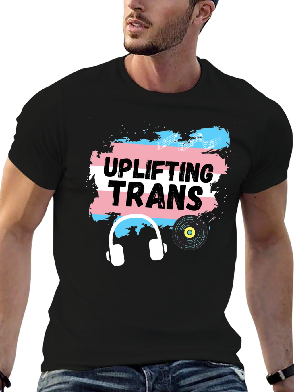Uplifting Trans T-Shirt - Music & Pride