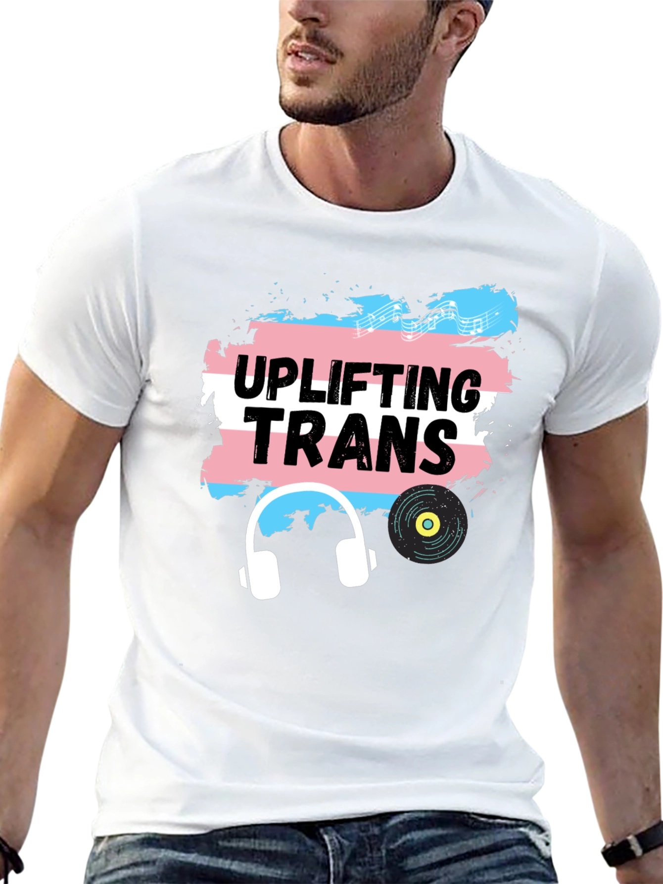 Uplifting Trans T-Shirt - Music & Pride