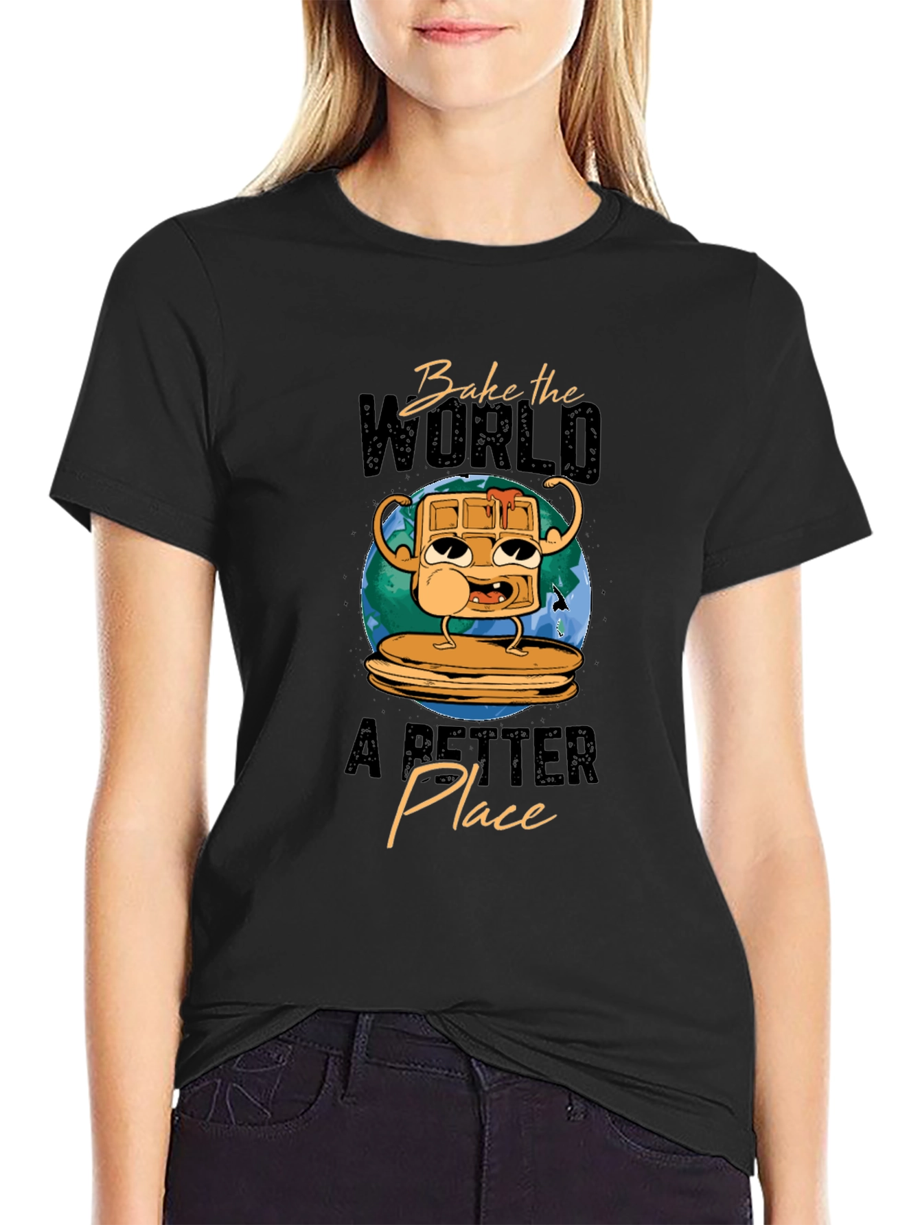 Bake the World Better Waffle T-Shirt