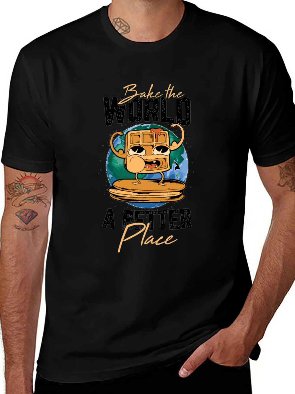 Bake the World Better Waffle T-Shirt
