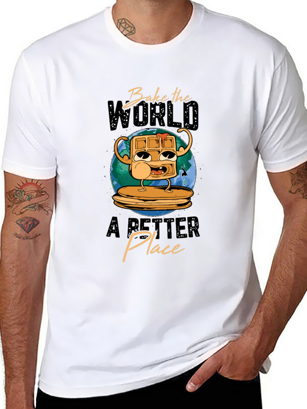 Bake the World Better Waffle T-Shirt