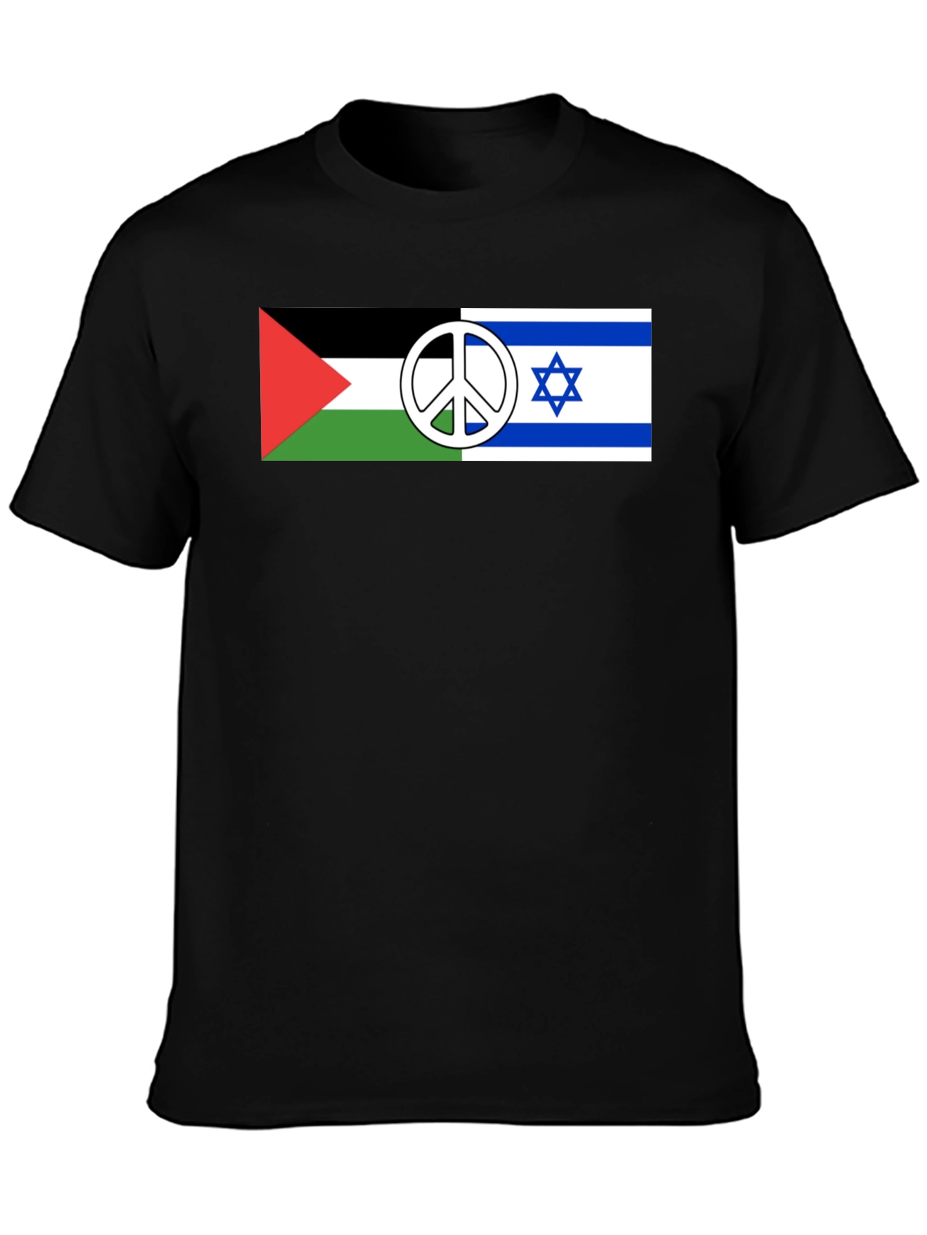 Palestine Israel Peace T-Shirt Black