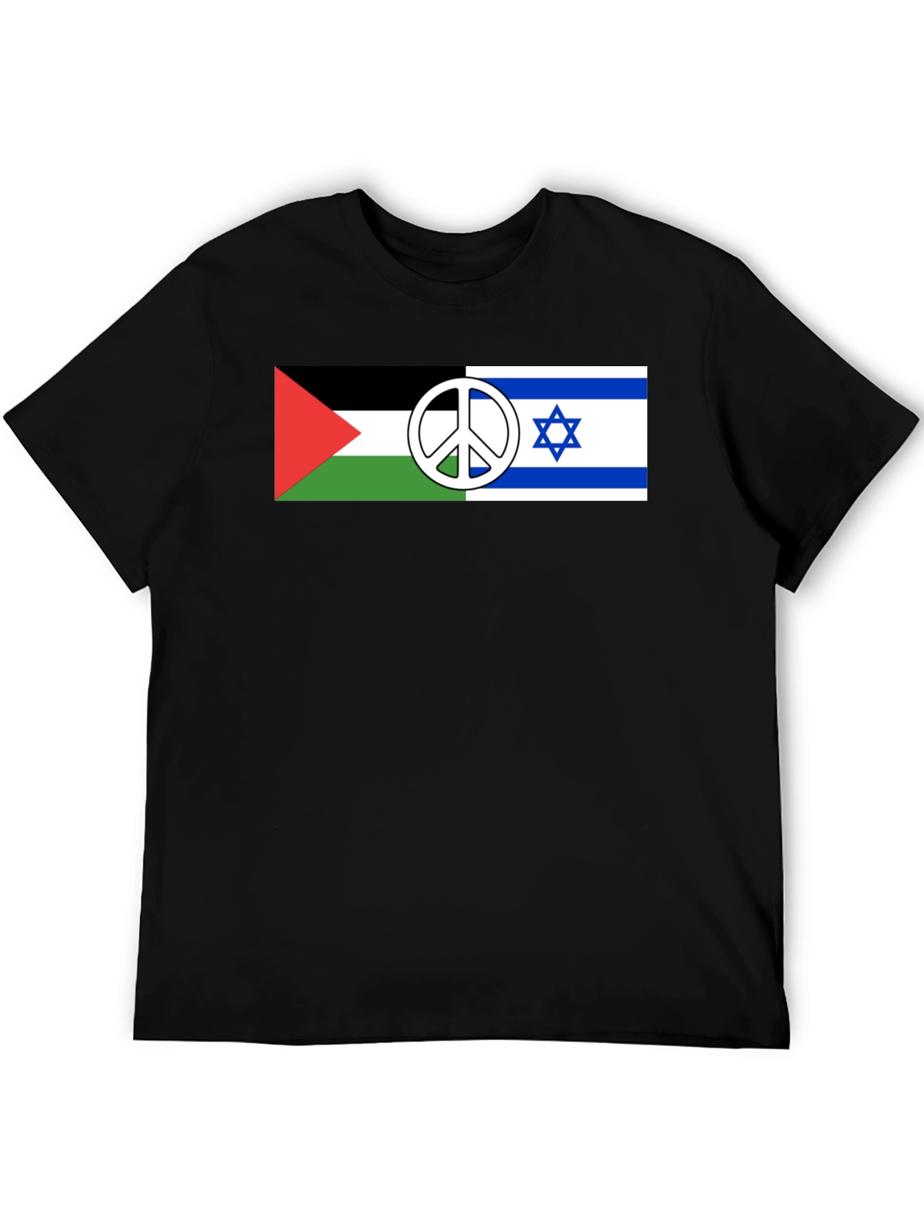 Palestine Israel Peace T-Shirt Black