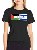Palestine Israel Peace T-Shirt Black